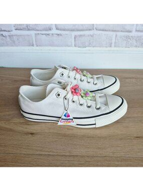⭐Converse Chuck Taylor Floral Accents Size 6.5 Men's shoes Sneaker White A19915C